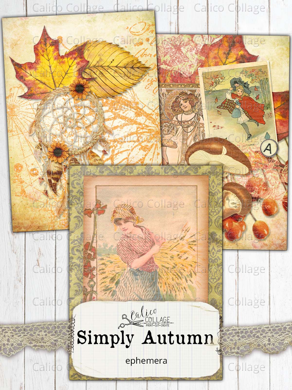 Simply Autumn Junk Journal Ephemera Cards