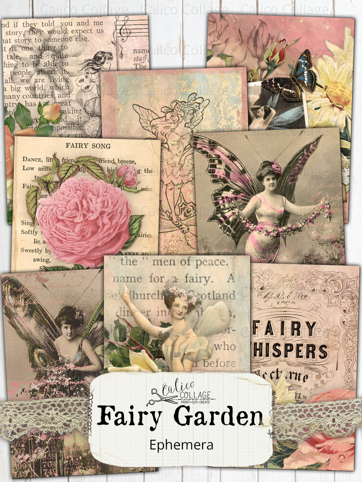 Fairy Garden Junk Journal Ephemera