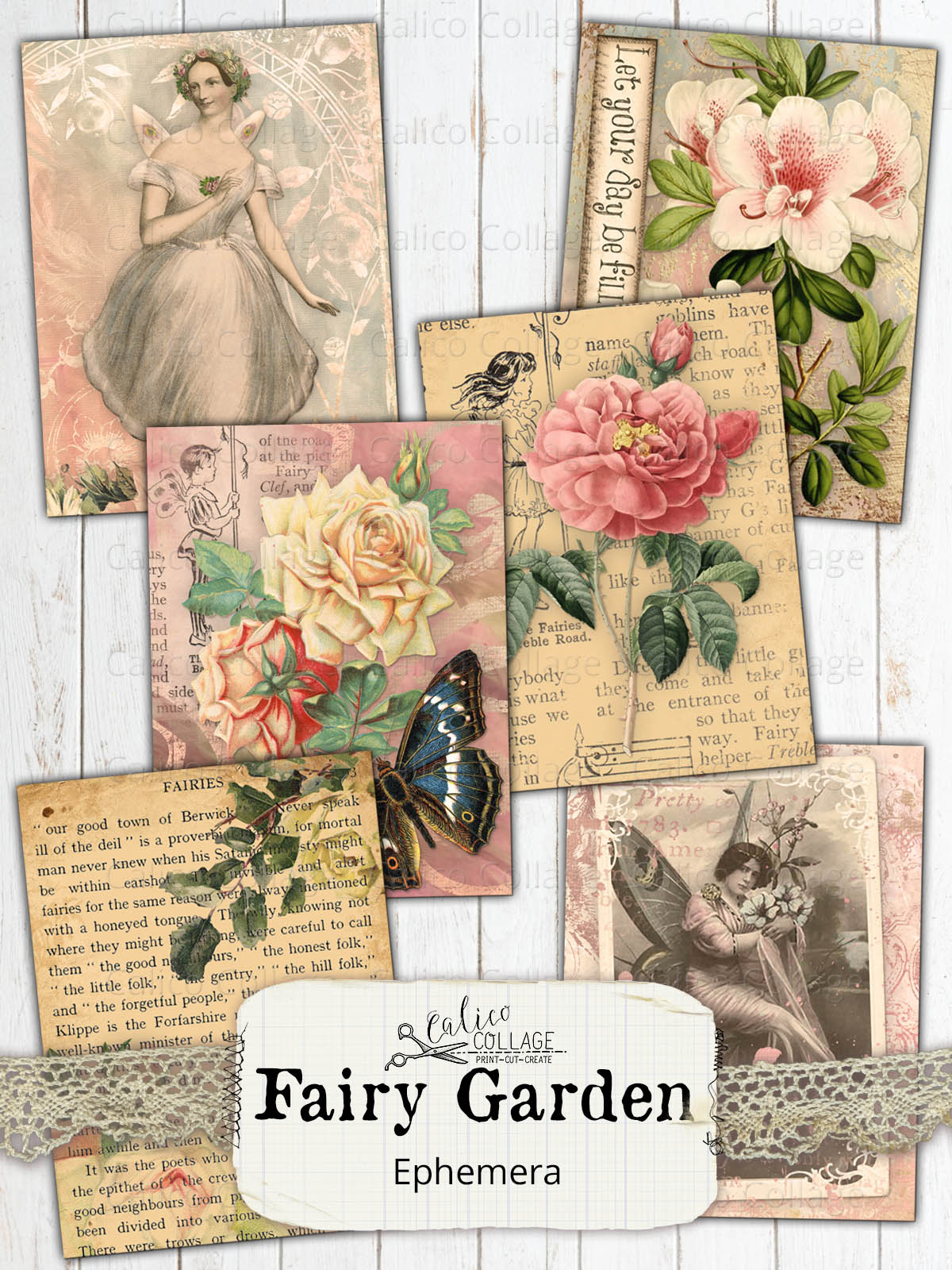 Fairy Garden Junk Journal Ephemera