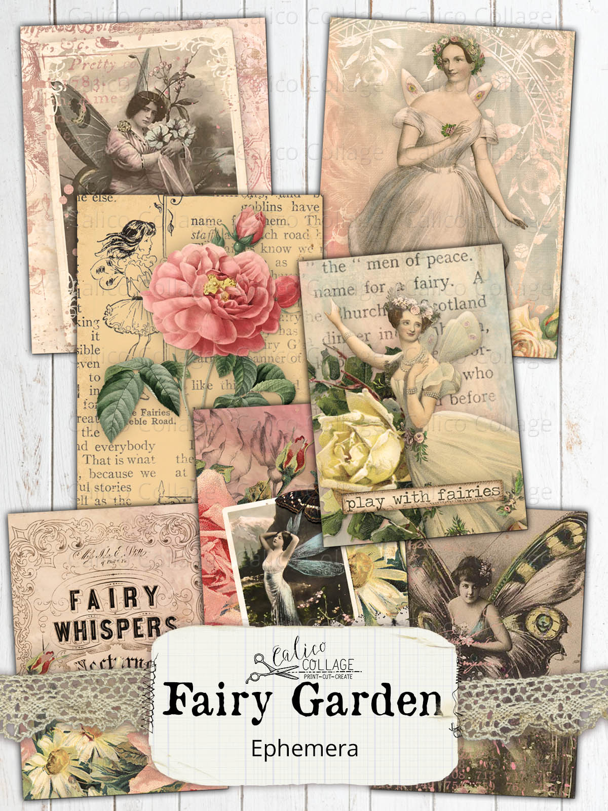 Fairy Garden Junk Journal Ephemera