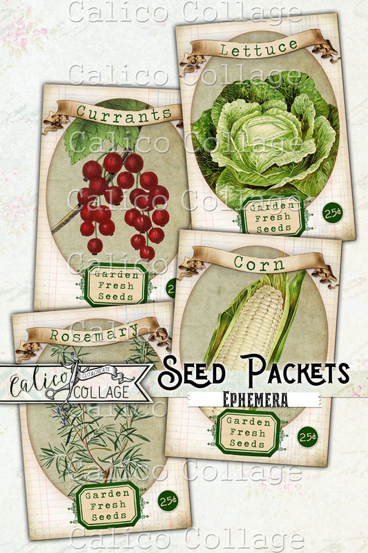 Printable Garden Fresh Seed Packets