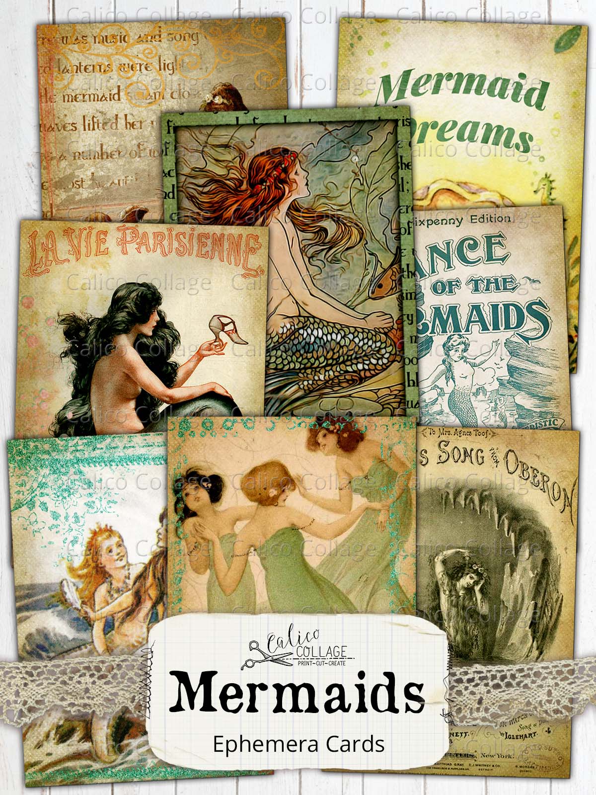 Printable Mermaid Ephemera