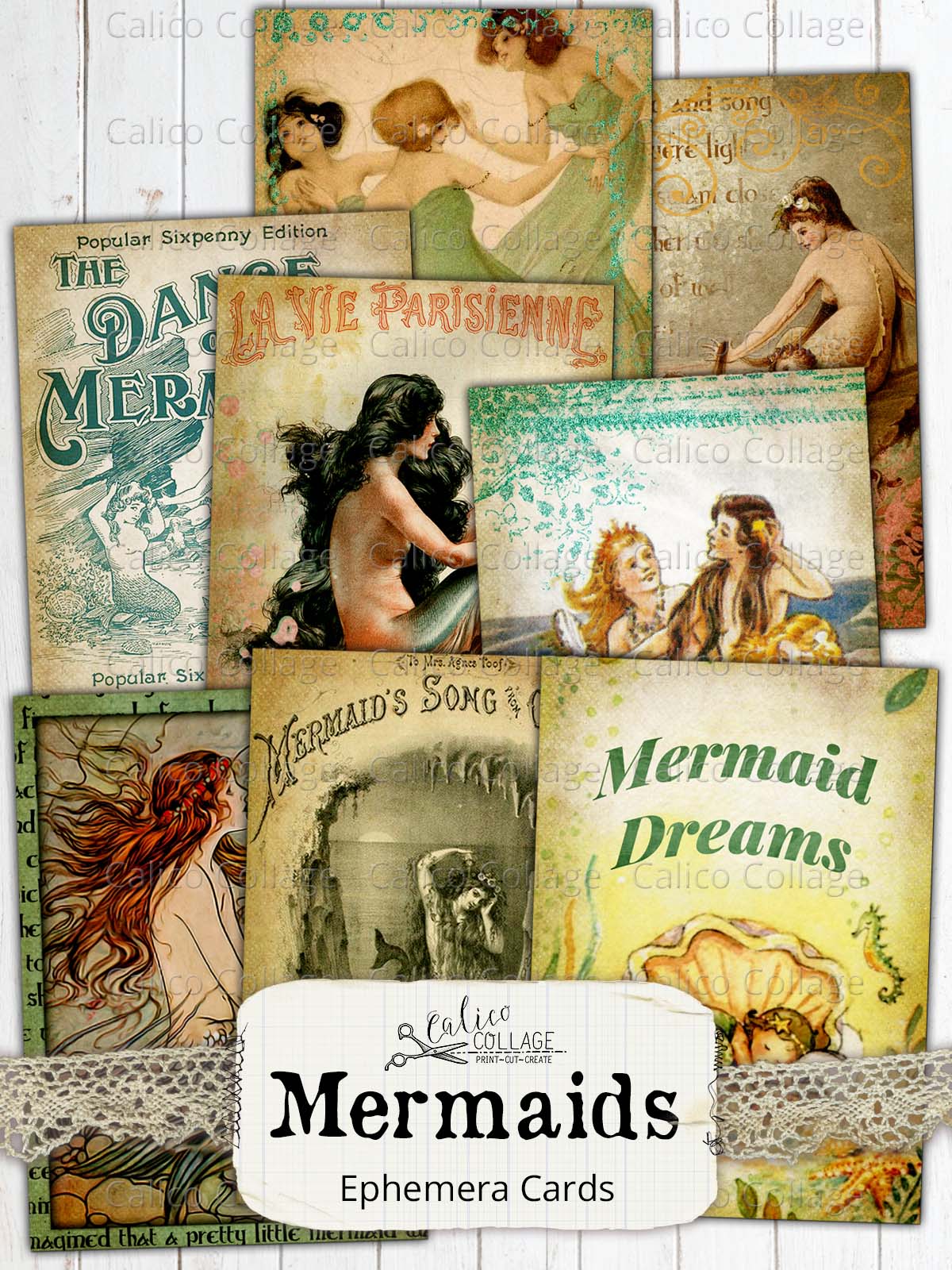 Printable Mermaid Ephemera