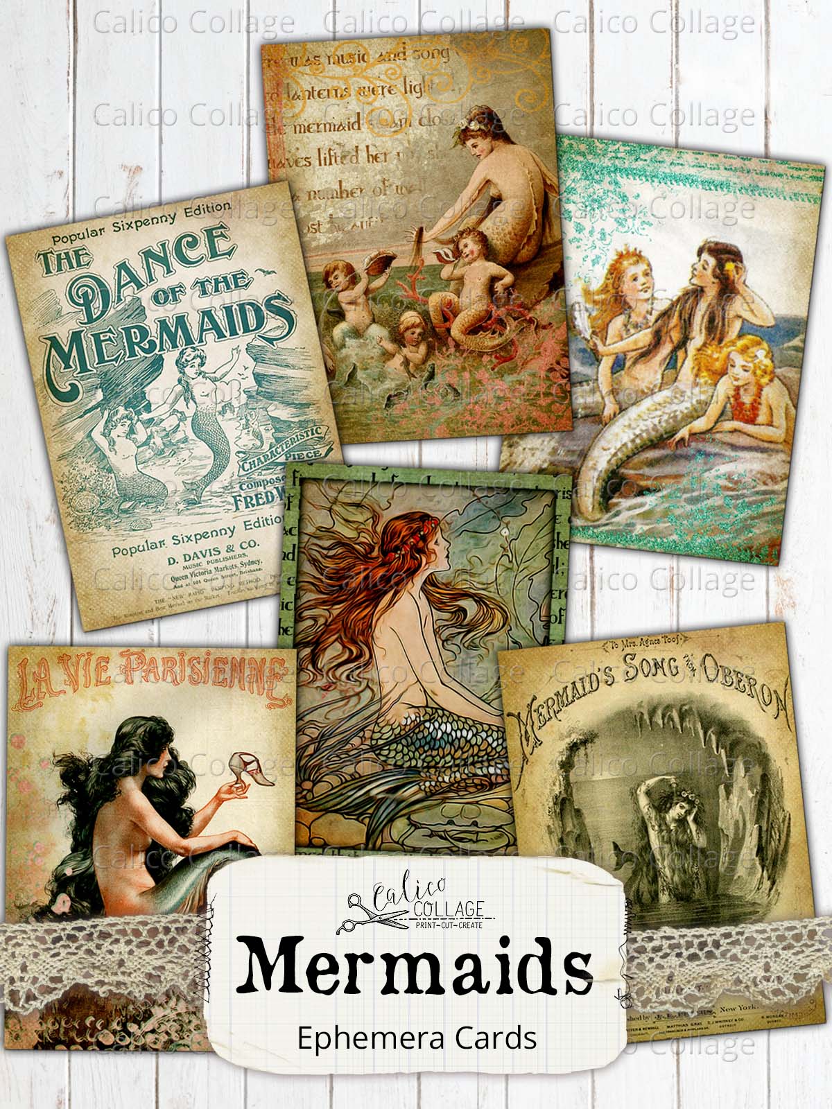 Printable Mermaid Ephemera