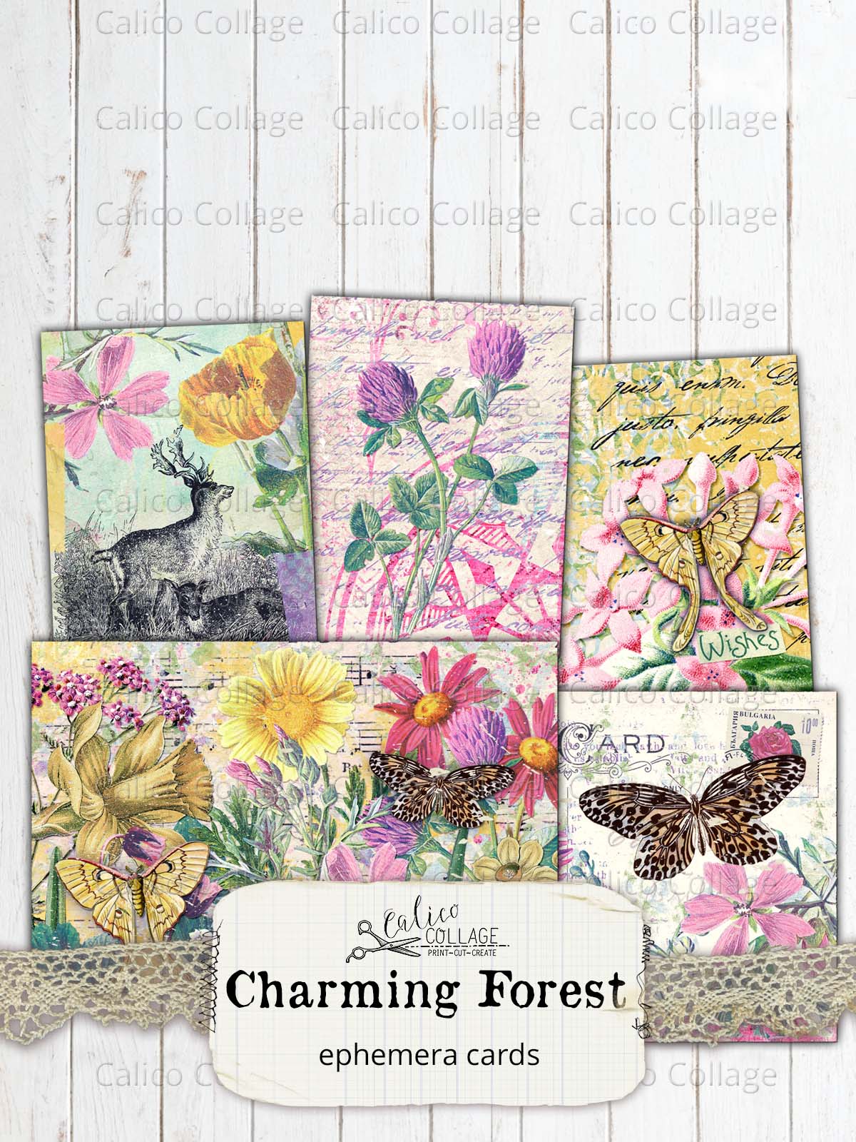 Charming Forest Ephemera Cards