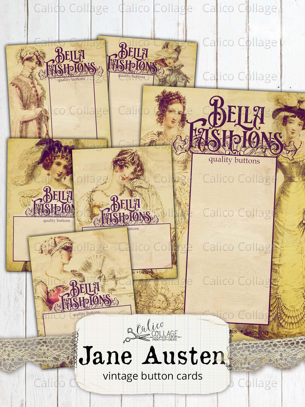 Jane Austen Button Cards