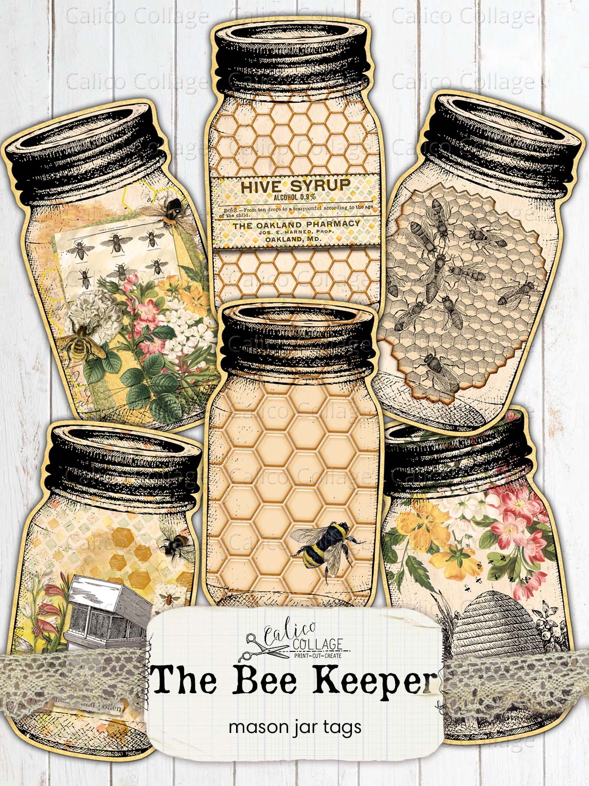 Bee Keeper Mason Jar Tags