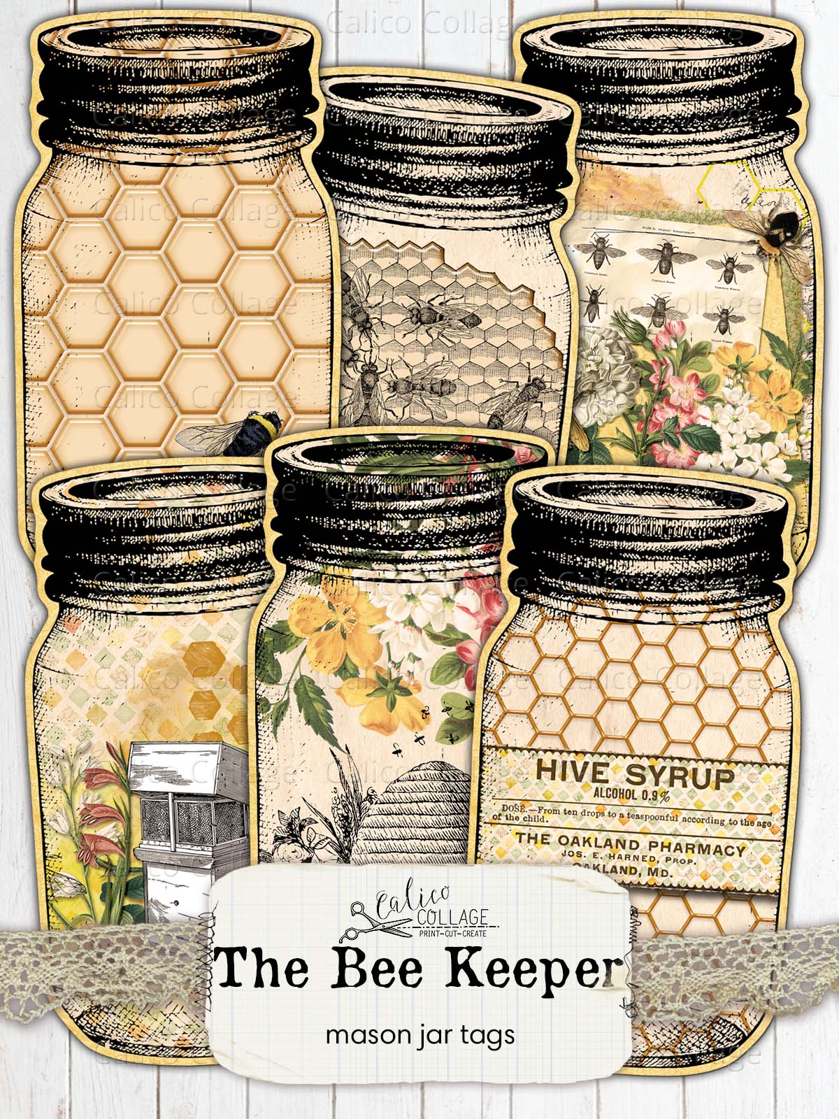 Bee Keeper Mason Jar Tags