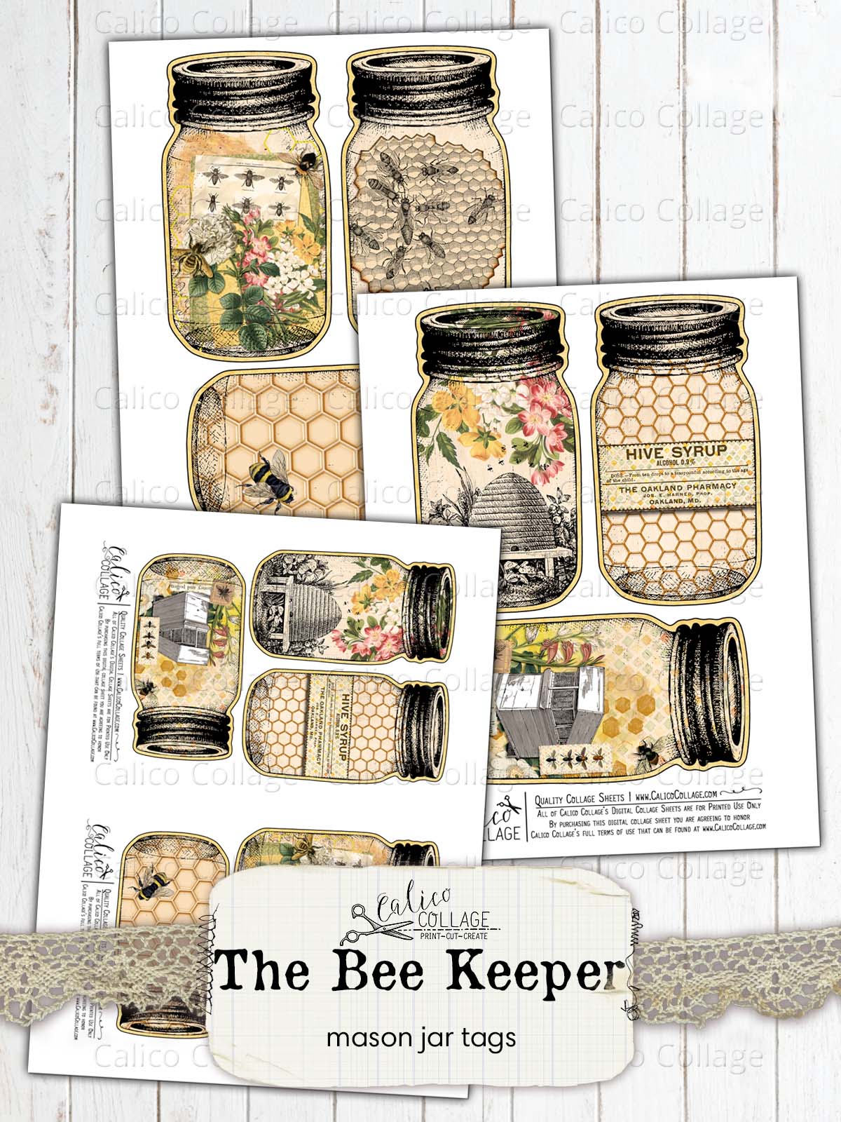 Bee Keeper Mason Jar Tags