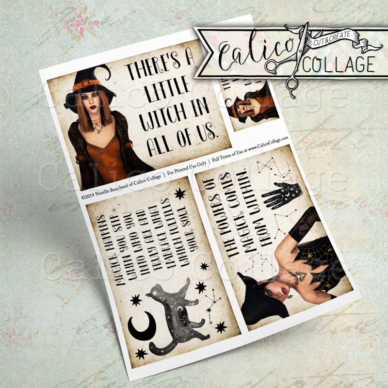 Witch Magick Printable Journaling Cards