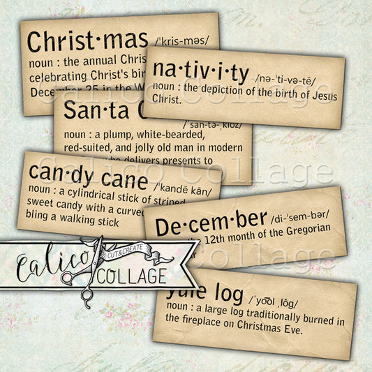 Christmas Dictionary Words