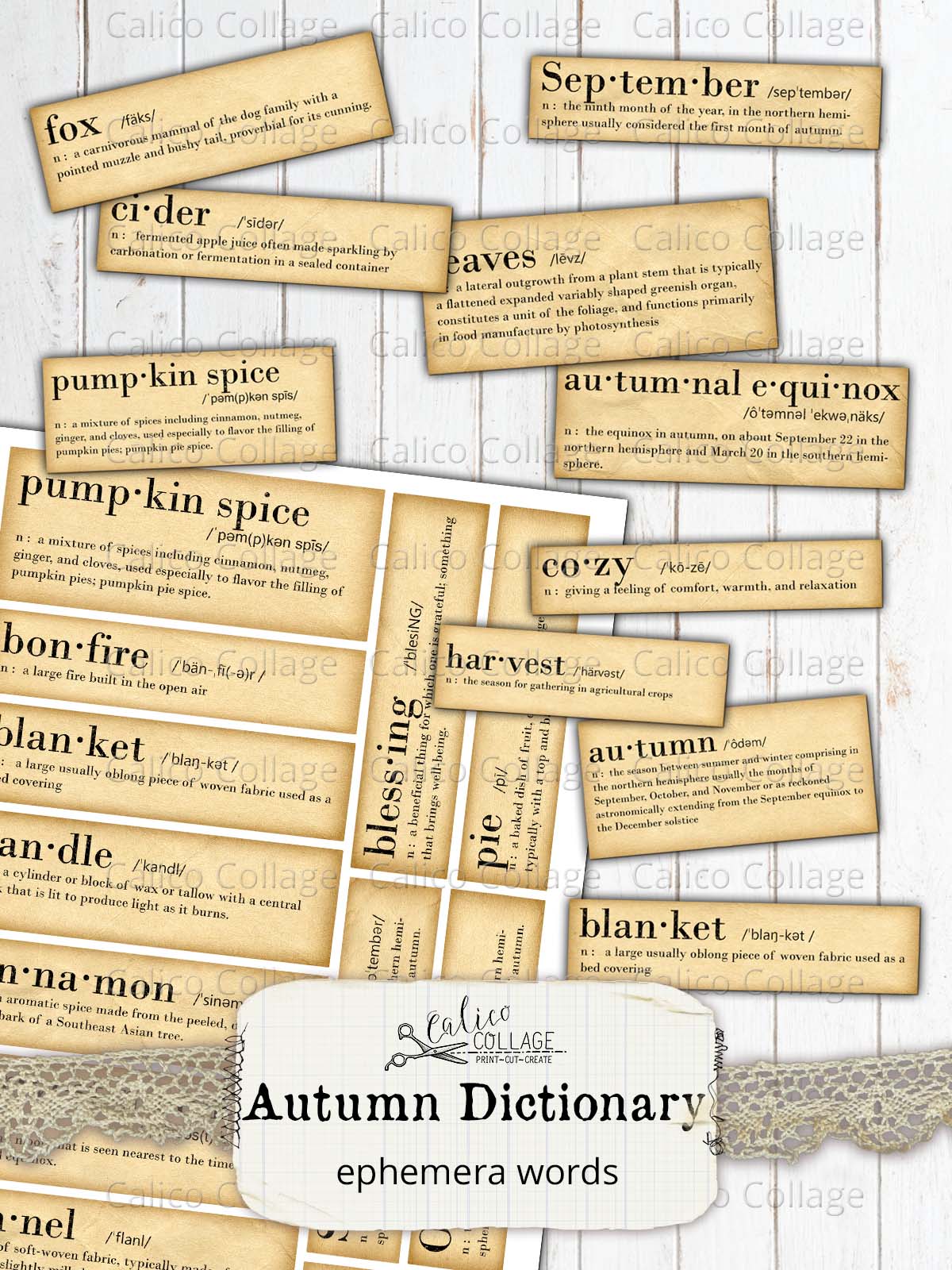 Autumn Ephemera Words