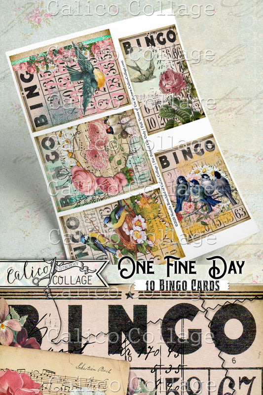 Printable Vintage Bingo Cards, One Fine Day