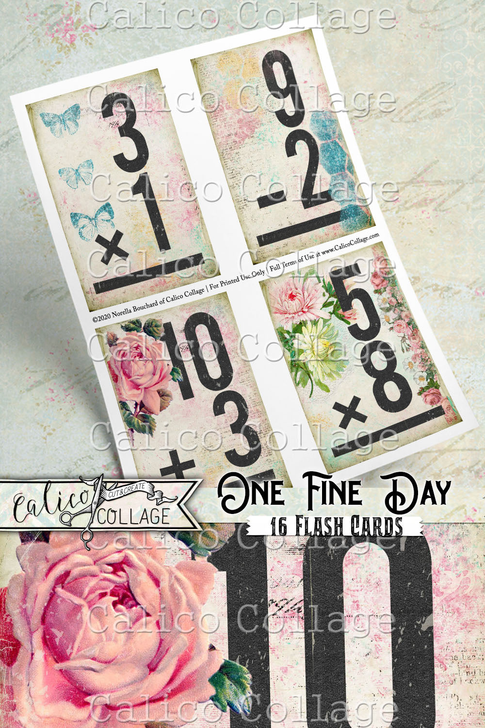 One Fine Day Printable Flashcards, Ephemera Pack