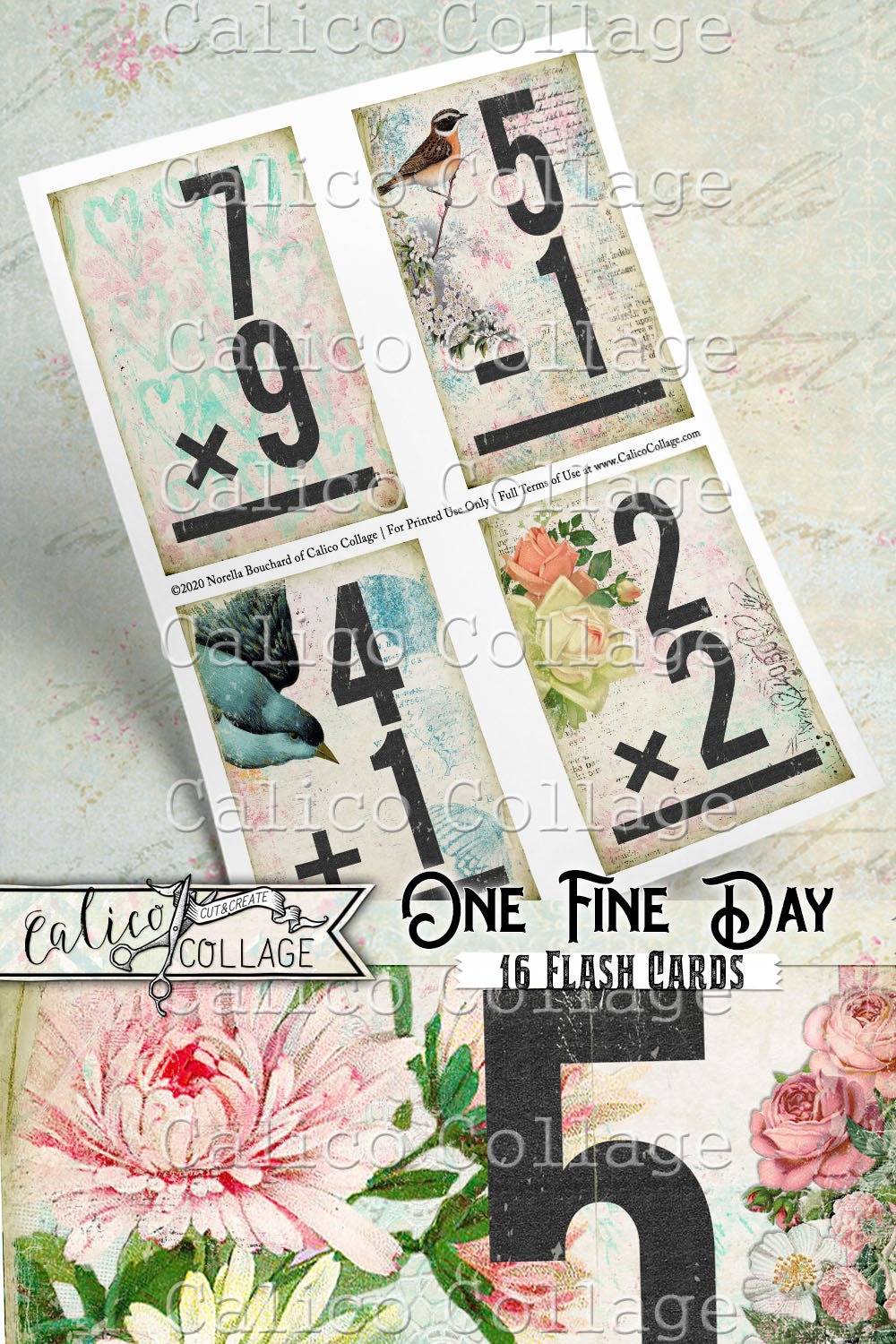 One Fine Day Printable Flashcards, Ephemera Pack