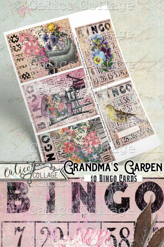 Printable Bingo Cards, Grandma's Garden