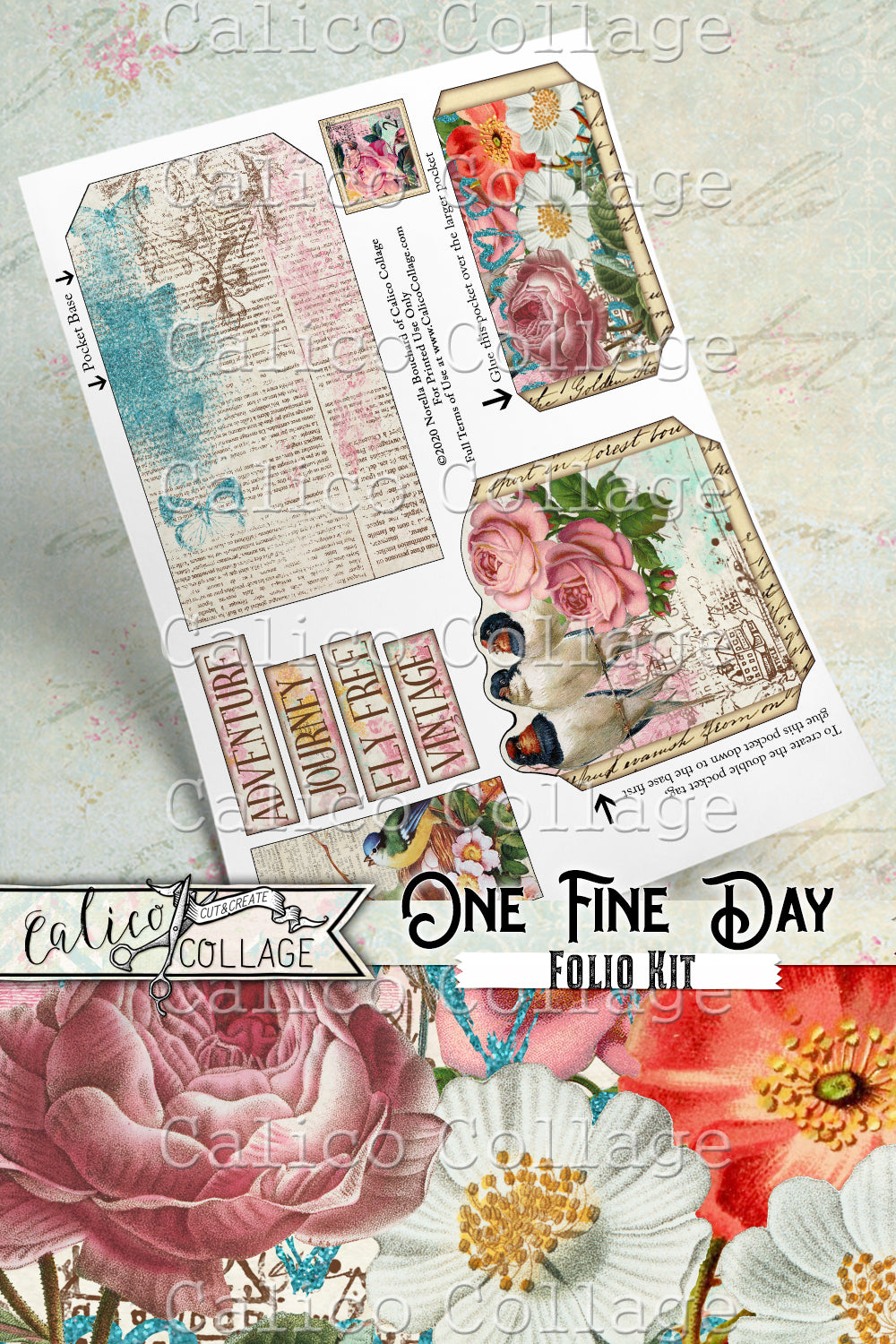 One Fine Day Junk Journal Folio Kit