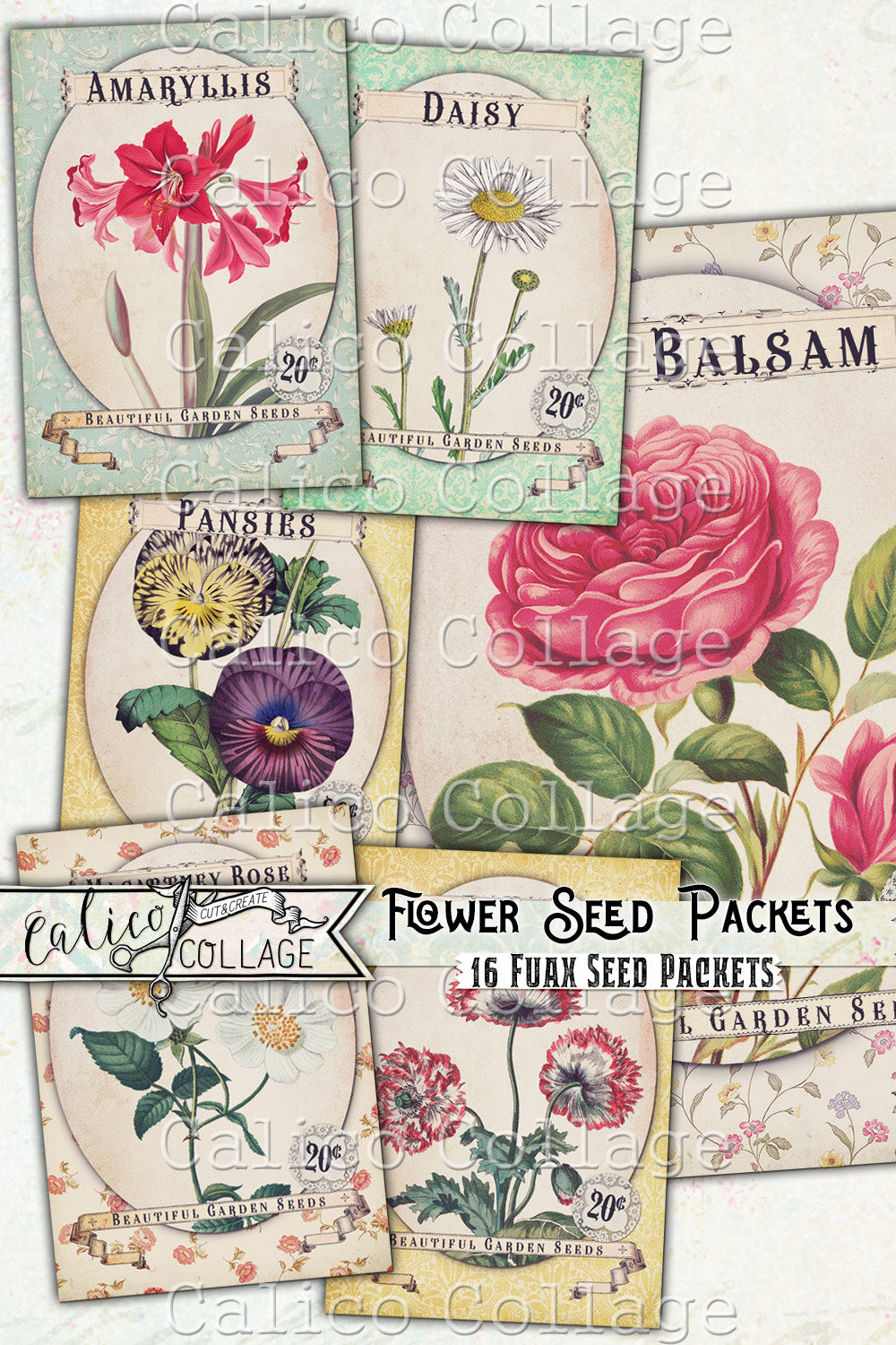 printable-flower-seed-packets-calicocollage for Free Printable Seed Packets Templates Printable Flower Seed Packets – CalicoCollage for Free Printable Seed Packets Templates