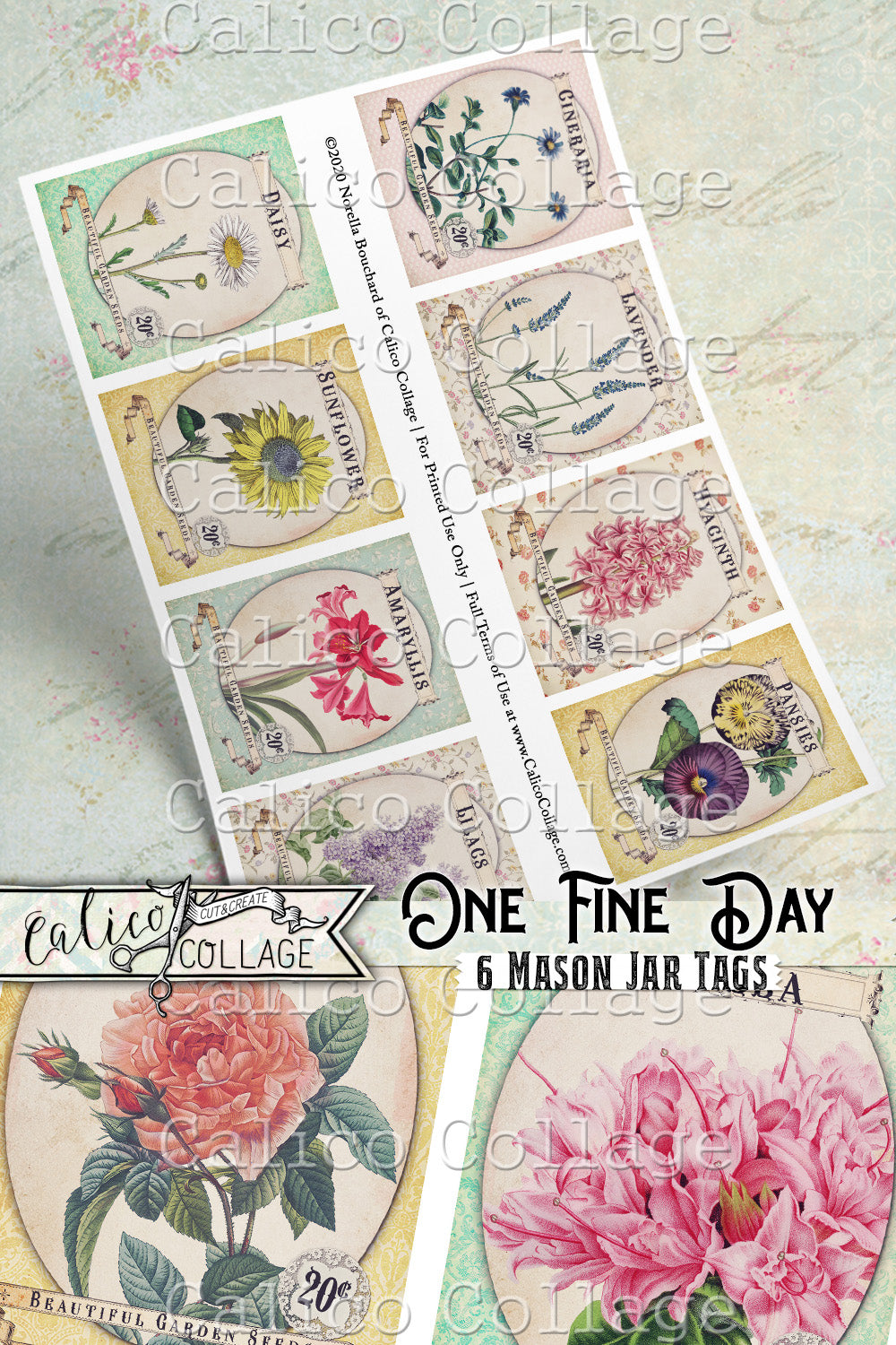 printable flower seed packets Printable Flower Seed Packets – CalicoCollage