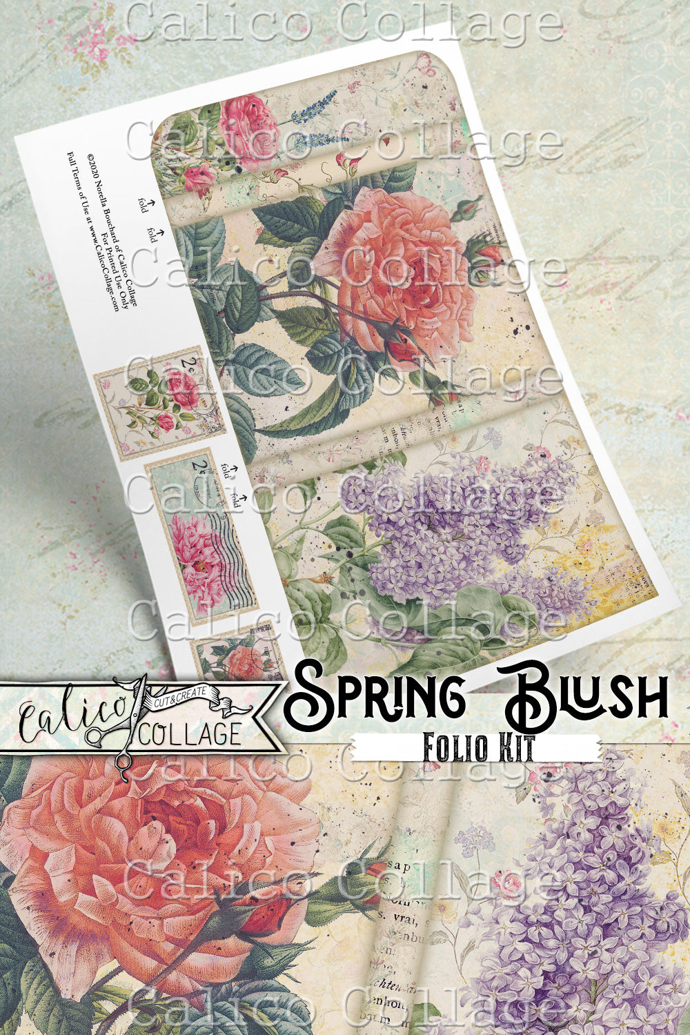 Spring Blush Junk Journal Folio Kit