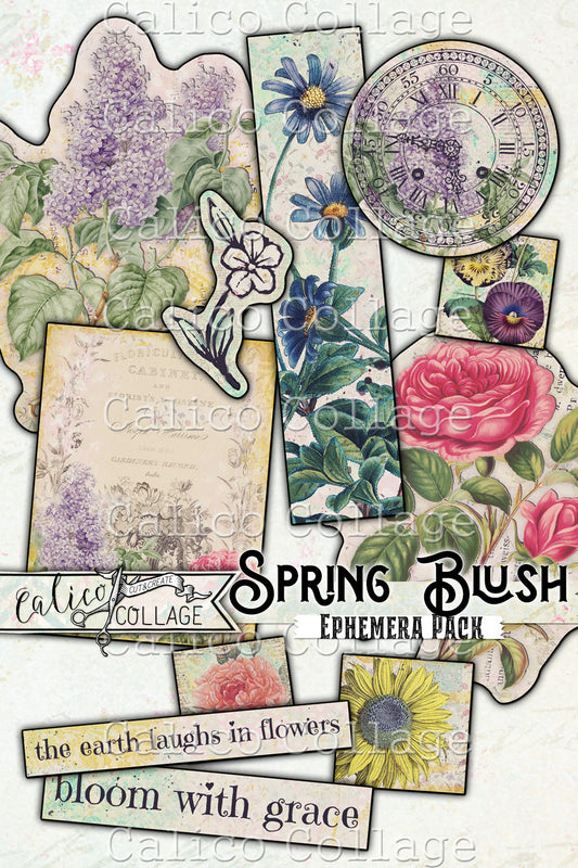 Spring Blush Junk Journal Ephemera Pack