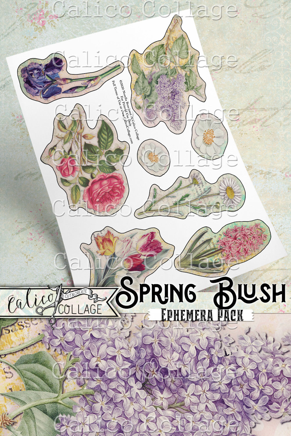 Spring Blush Junk Journal Ephemera Pack