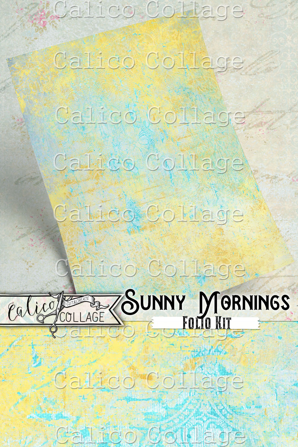 Sunny Mornings Junk Journal Folio, Sunflower Ephemera