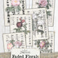 Faded Flowers Junk Journal Ephemera Journaling Cards