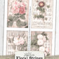Floral Stripes Junk Journal Ephemera Card