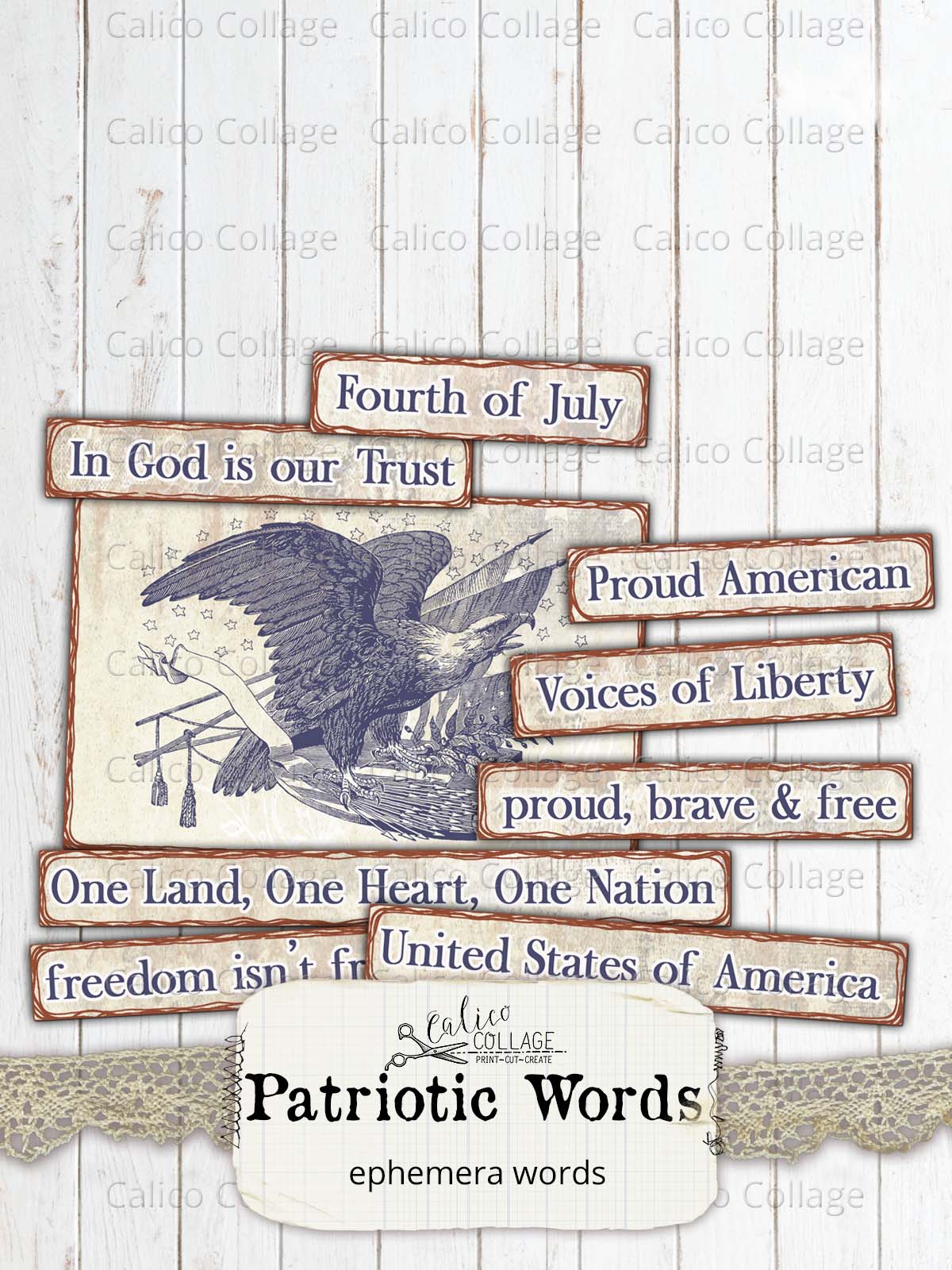 Patriotic Words, Ephemera Words