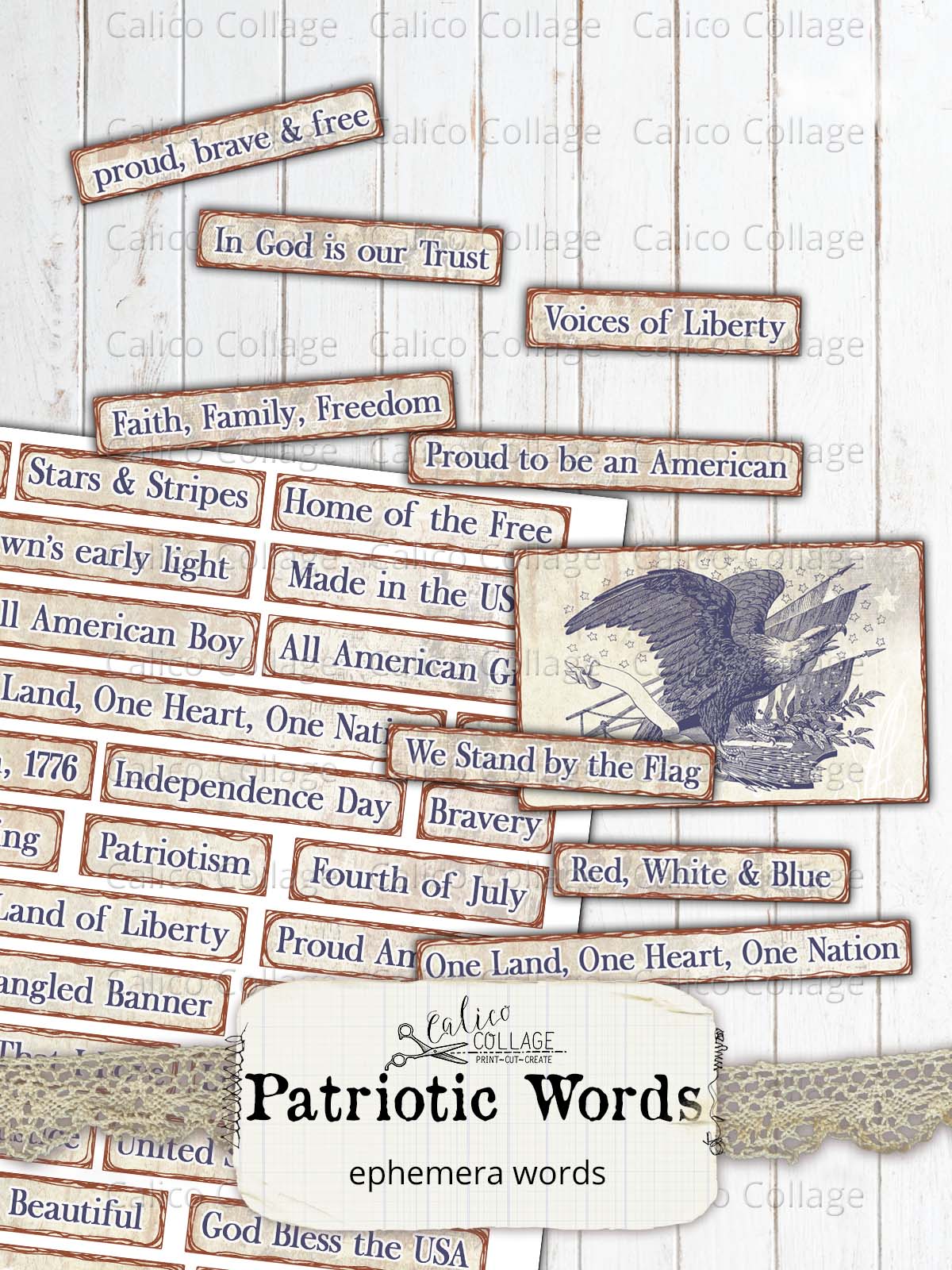 Patriotic Words, Ephemera Words