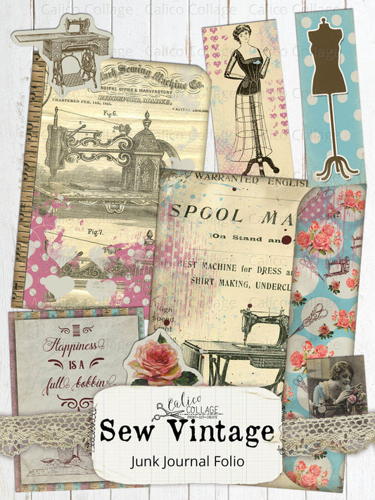 Sew Vintage Junk Journal Folio Kit