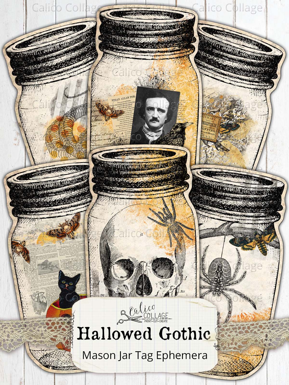 Printable Halloween Mason Jar Tags