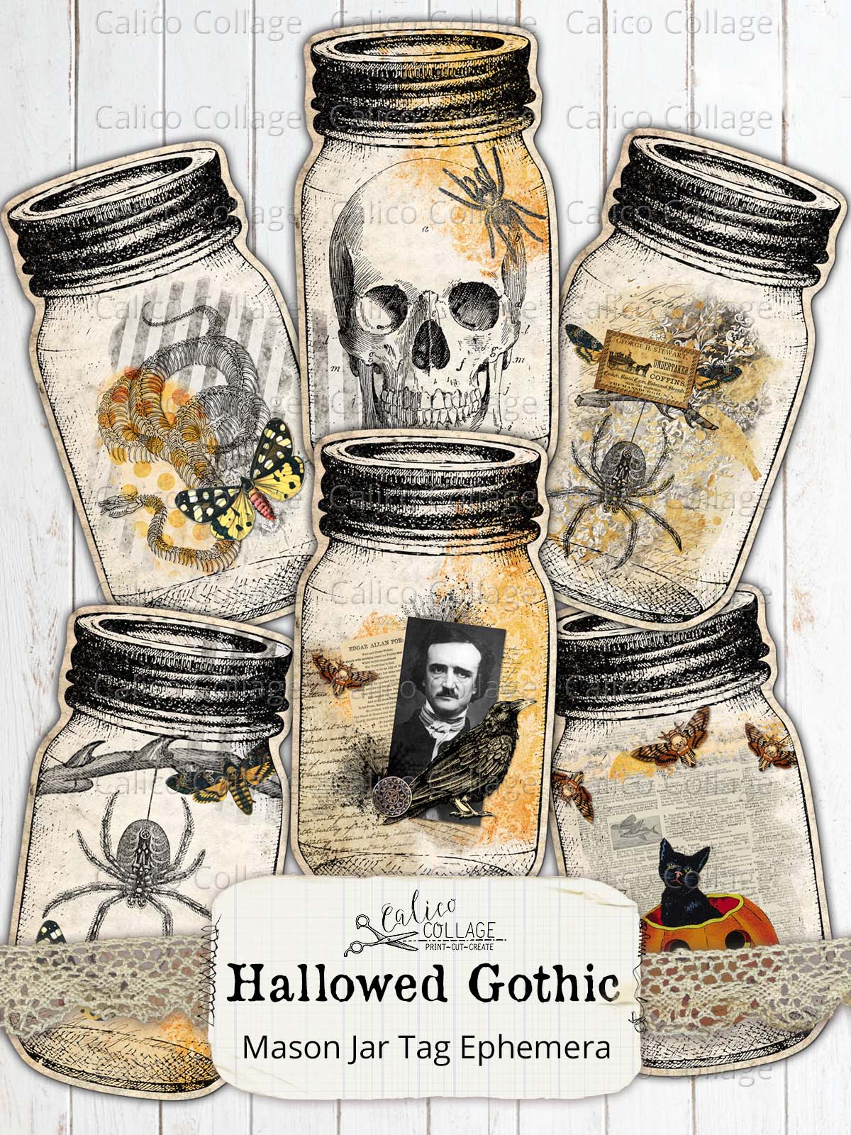 Printable Halloween Mason Jar Tags