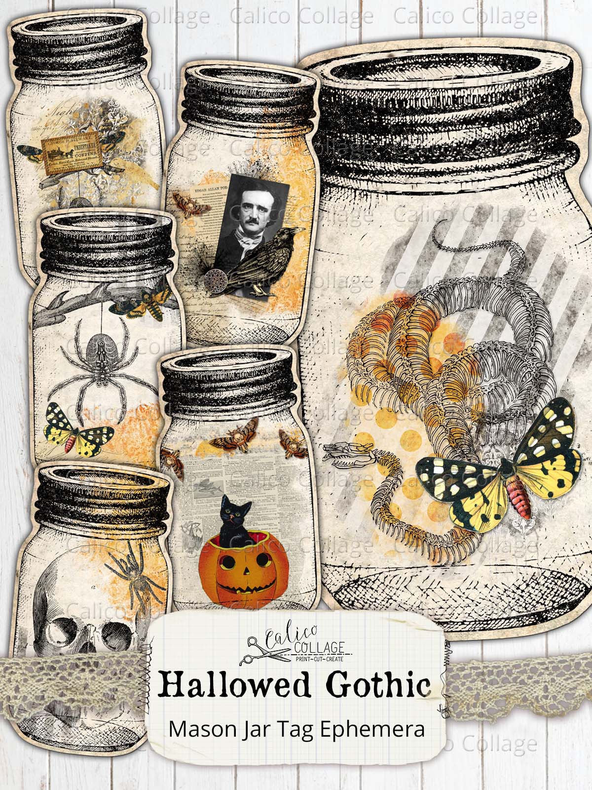 Printable Halloween Mason Jar Tags