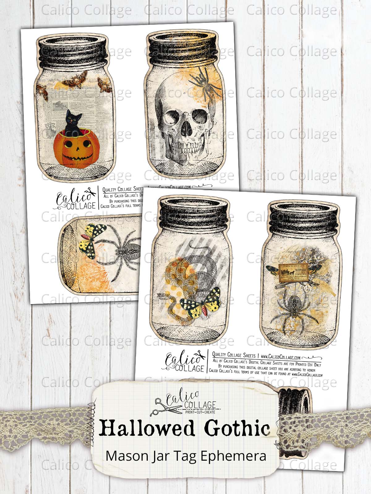 Printable Halloween Mason Jar Tags