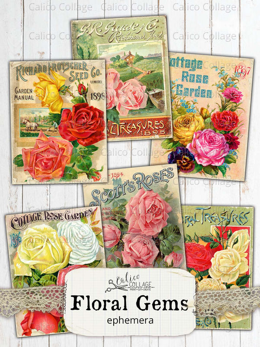 Vintage Seed Catalogs Junk Journal Journaling Cards