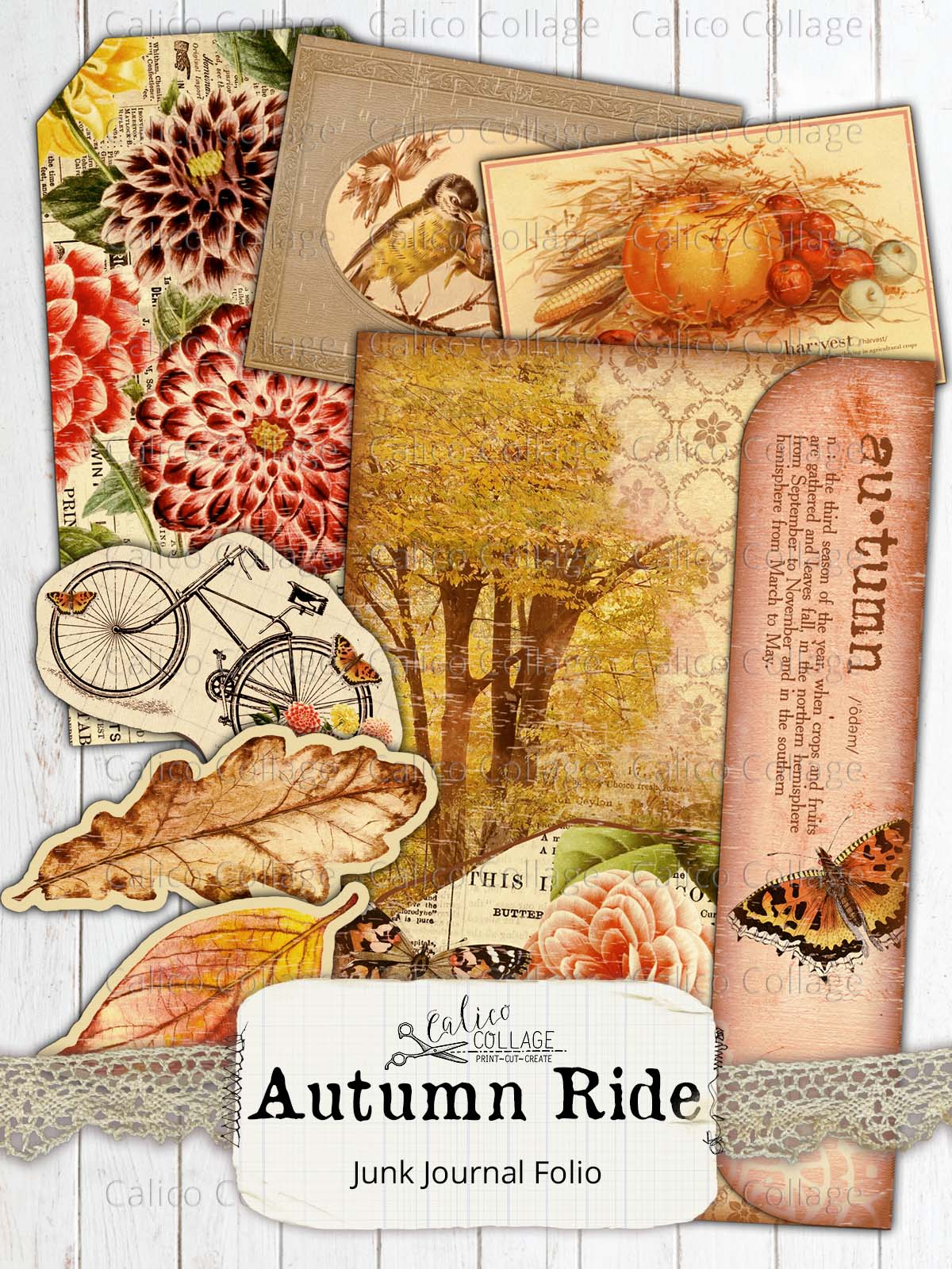 Autumn Junk Journal Folio kit