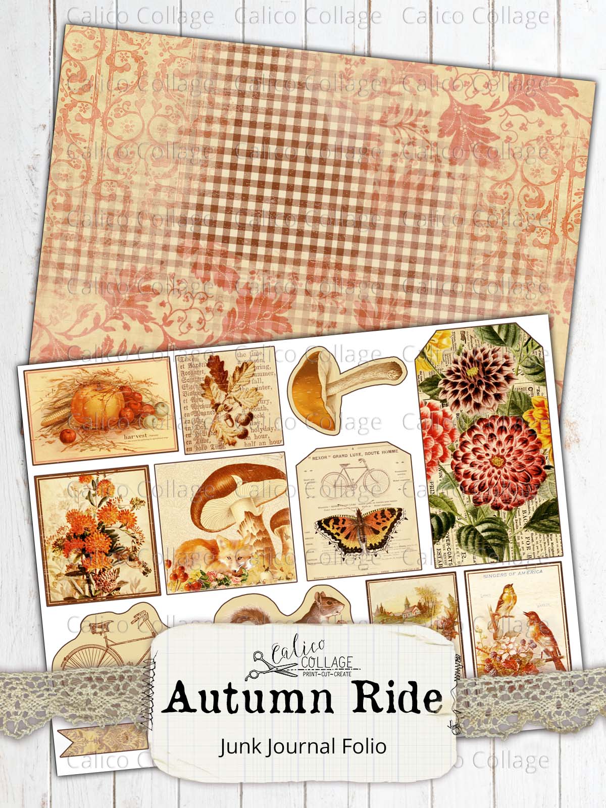 Autumn Junk Journal Folio kit