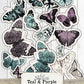 Blue and Purple Butterfly Fussy Cut Junk Journal Printable