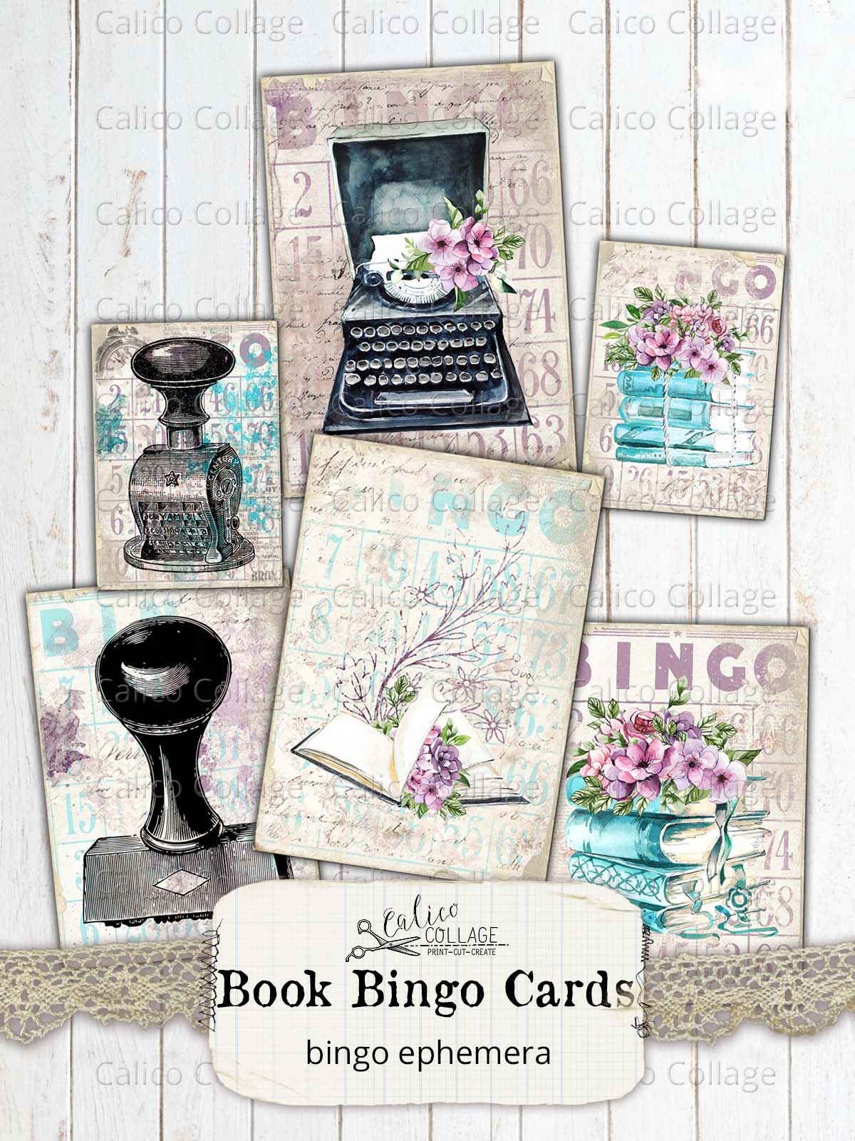 A Good Book Bingo Cards, Junk Journal Printable