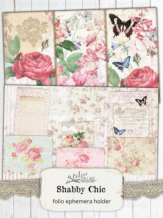 Shabby Chic Junk Journal Folio Kit, Victorian Rose