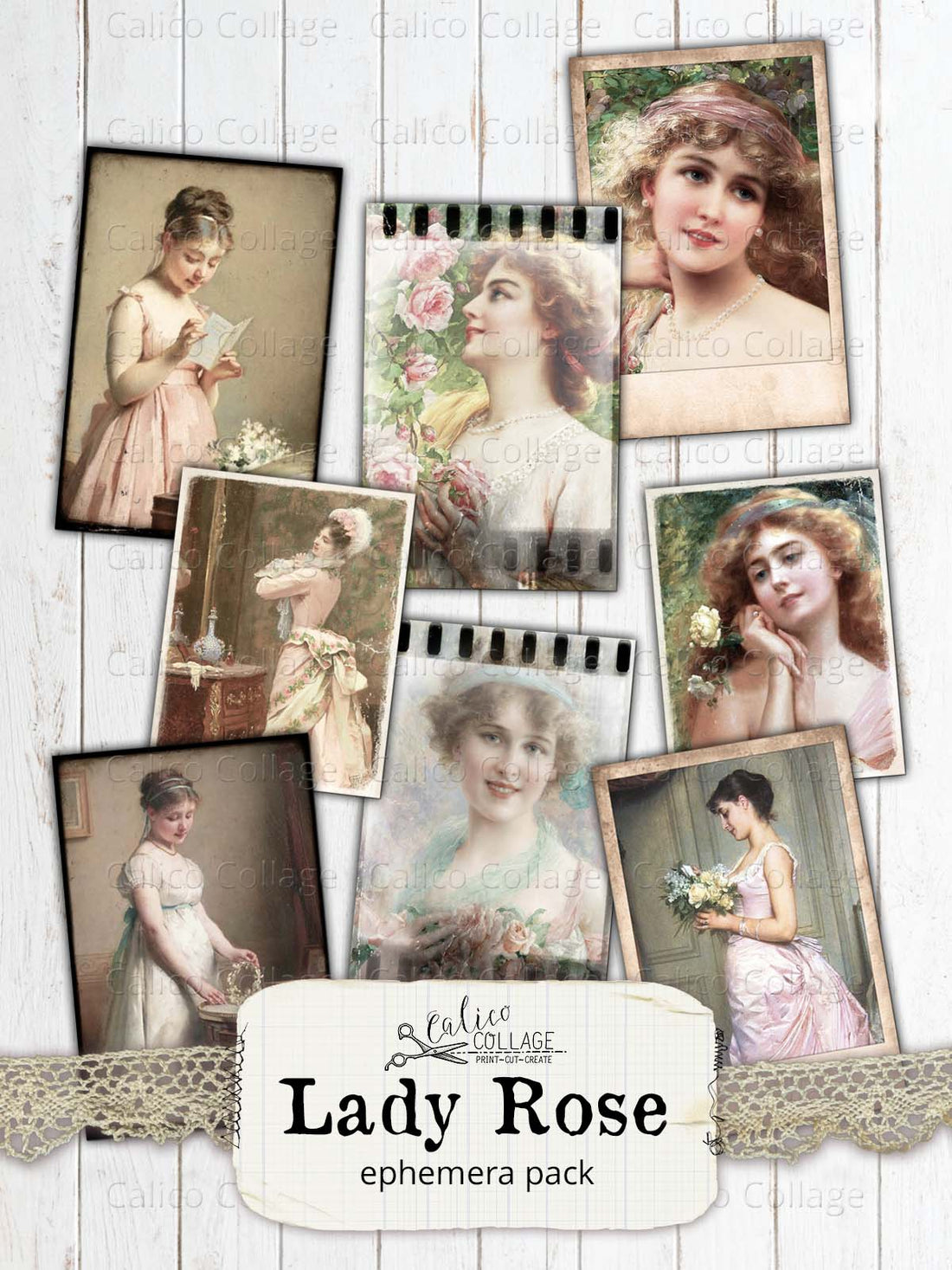 Victorian Women Small Ephemera Pack, Victorian Rose – CalicoCollage