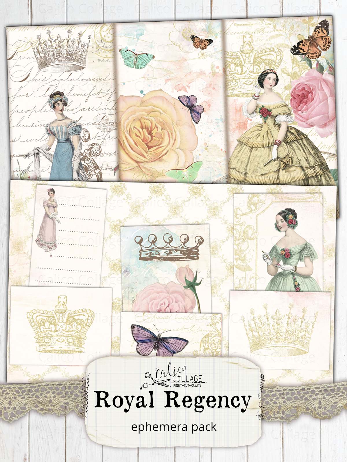 Royal Regency Ephemera Junk Journal Folio Kit