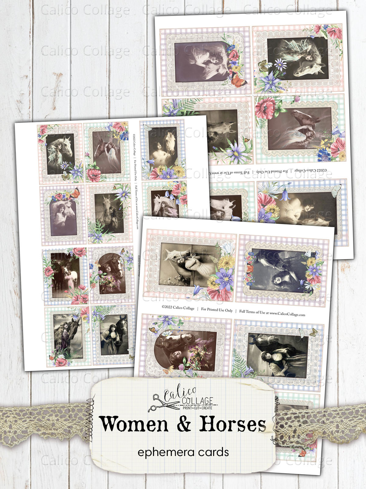 Horse Ephemera, Junk Journal Printable