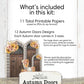Autumn Wooden Doors, Junk Journal Printable
