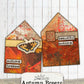 Autumn Junk Journal Pockets, Mixed Media House Collage Sheet