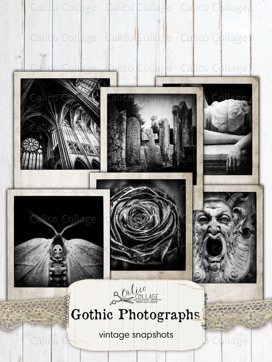 Gothic Photographs, Junk Journal Printable