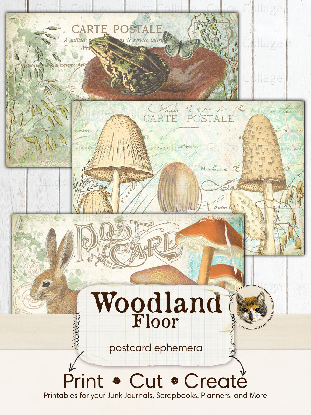 Woodland Ephemera for Junk Journals, Woodland Floor