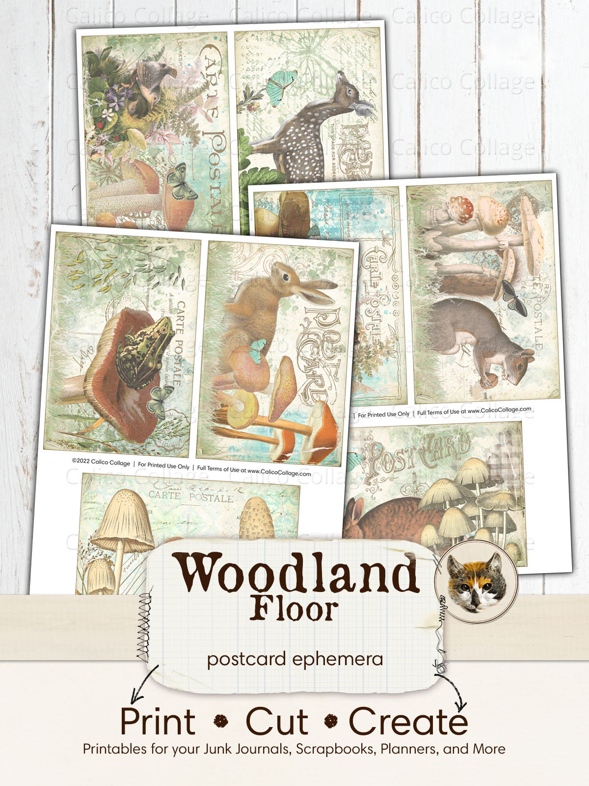Woodland Ephemera for Junk Journals, Woodland Floor